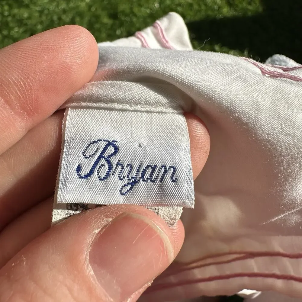 Vintage Bryan Baby Dress 6-9 Months USA Sailor Collar‎ Bow Blue Pink Polka Dot